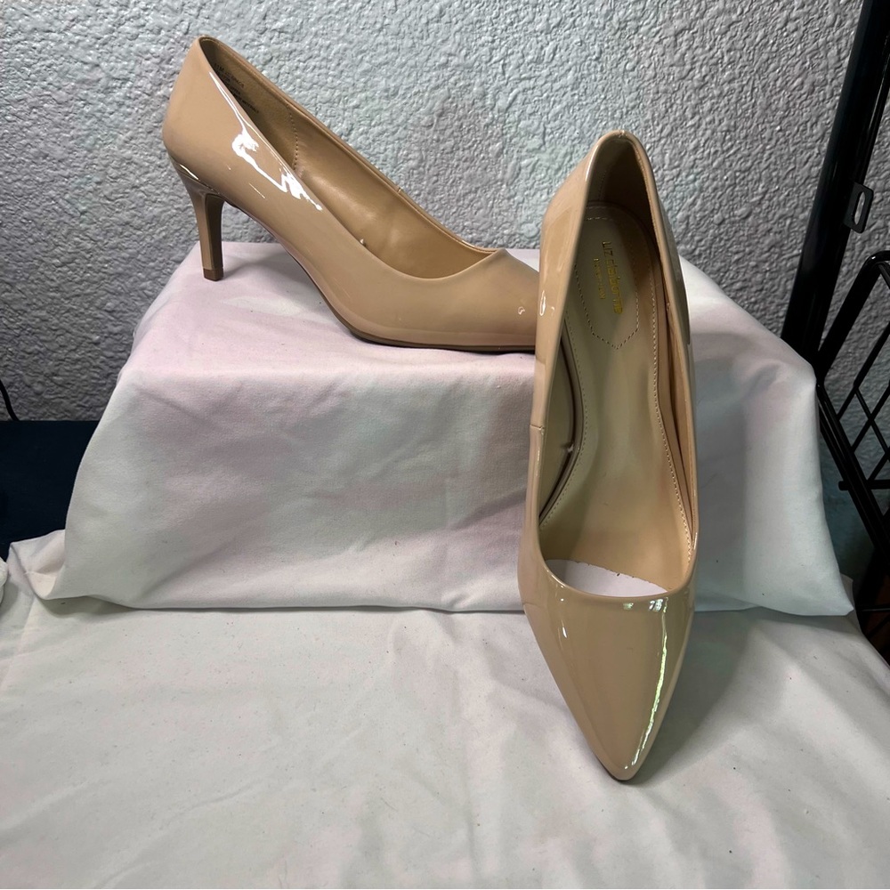 Classic Nude Patent Pointed-Toe Pumps - Women
